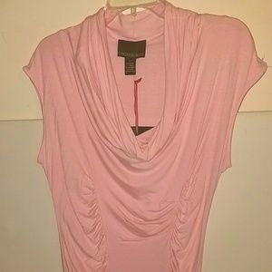 Cynthia Rowley Rose Pink Jersey Knit Top